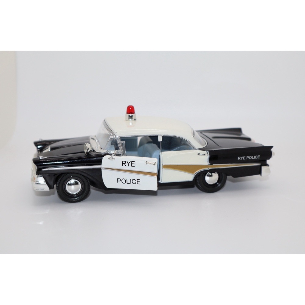 Vintage 1958 Ford Fairlane 500 Rye Police Diecast Car Black White